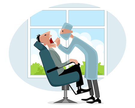 Vector illustration of a dentist and patient Stock Photo - Budget Royalty-Free & Subscription, Code: 400-08675876
