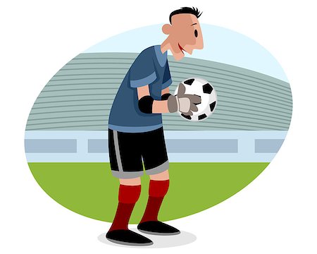 simsearch:400-04518843,k - Vector illustration of a goalie with ball Stock Photo - Budget Royalty-Free & Subscription, Code: 400-08675878