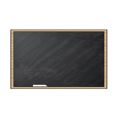 dirty blackboard - Chalk board. Vector illustration. Blackboard isolated on white background. Stock Photo - Budget Royalty-Free & Subscription, Code: 400-08675944