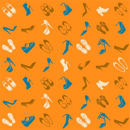 simsearch:400-08670547,k - seamless pattern with multicolor different kinds of shoes Photographie de stock - Aubaine LD & Abonnement, Code: 400-08676079