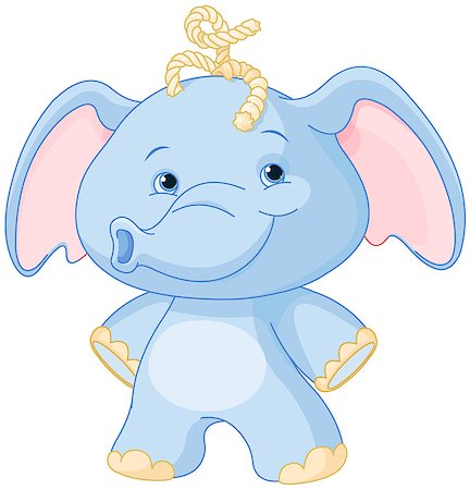 Illustration of baby elephant smiling Stock Photo - Budget Royalty-Free & Subscription, Code: 400-08676421