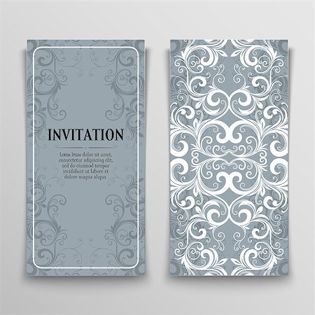 simsearch:400-05680613,k - set of antique greeting cards, invitation with victorian ornaments, beautiful, luxury postcards Photographie de stock - Aubaine LD & Abonnement, Code: 400-08676490