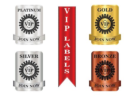 VIP membership labels that can be used for membership plan deals or promotion. Photographie de stock - Aubaine LD & Abonnement, Code: 400-08676968
