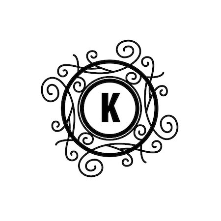 simsearch:400-08194508,k - Vector logo template monogram. The frame pattern. Stock Photo - Budget Royalty-Free & Subscription, Code: 400-08677095