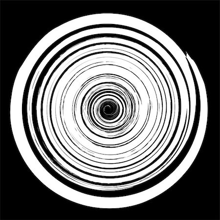 simsearch:400-05153010,k - Grunge Round Pattern Isolated on Black Background. White Spiral Splatter Photographie de stock - Aubaine LD & Abonnement, Code: 400-08677303