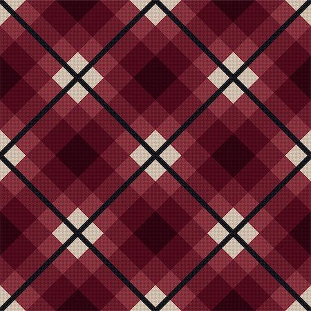 schottenrock - Diagonal seamless vector fabric pattern mainly in marsala color with dark gray lines Stockbilder - Microstock & Abonnement, Bildnummer: 400-08677902