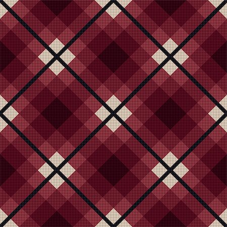 simsearch:400-08504037,k - Diagonal seamless vector fabric pattern mainly in marsala color with dark gray lines Foto de stock - Super Valor sin royalties y Suscripción, Código: 400-08677902