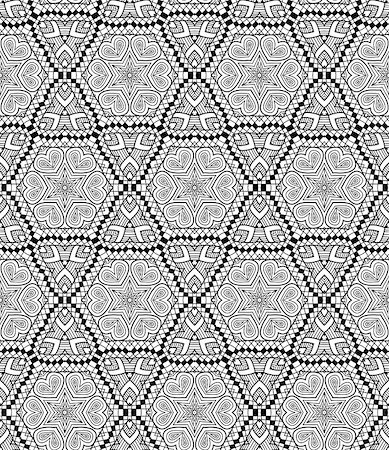 simsearch:400-08674012,k - Black and white geometric seamless patterns. Vector illustration. Photographie de stock - Aubaine LD & Abonnement, Code: 400-08678223