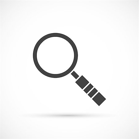 Magnifier icon on white background Stock Photo - Budget Royalty-Free & Subscription, Code: 400-08678507