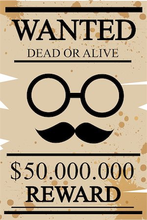 simsearch:400-08157148,k - Vintage western wanted poster Stock Photo - Budget Royalty-Free & Subscription, Code: 400-08678524