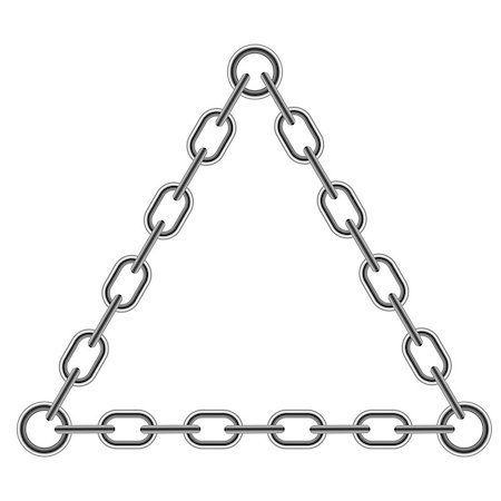 simsearch:400-07313742,k - Chain Triangle Frame Isolated on White Background Fotografie stock - Microstock e Abbonamento, Codice: 400-08678760