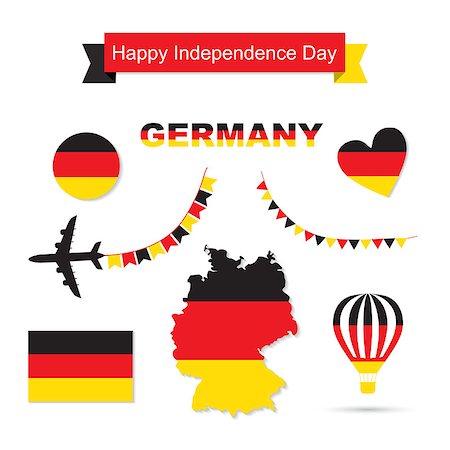 simsearch:400-08776910,k - Germany flag decoration elements. Banners, labels, ribbons, icons, map and other templates for design Independence Day of Germany symbols Stockbilder - Microstock & Abonnement, Bildnummer: 400-08678952