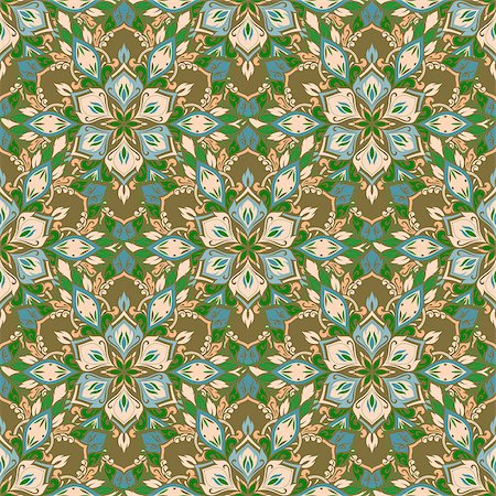 simsearch:400-08675339,k - Boho style flower seamless pattern. Tiled mandala design, best for print fabric or papper and more. Stock Photo - Budget Royalty-Free & Subscription, Code: 400-08679209