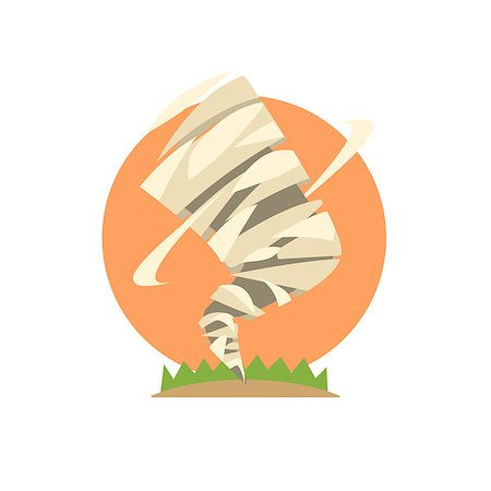 sandstorm - Tornado Natural Force Sticker Flat Vector Simplified Style Graphic Design Icon Isolated On White Background Stock Photo - Budget Royalty-Free & Subscription, Code: 400-08679542