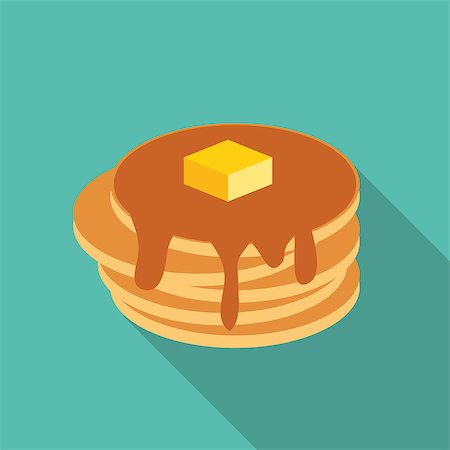 Breakfast Sweet Pancake Icon in Modern Flat Style Vector Illustration EPS10 Foto de stock - Royalty-Free Super Valor e Assinatura, Número: 400-08679867