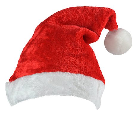 simsearch:400-07179884,k - Santa Claus red hat isolated on white background Photographie de stock - Aubaine LD & Abonnement, Code: 400-08679980