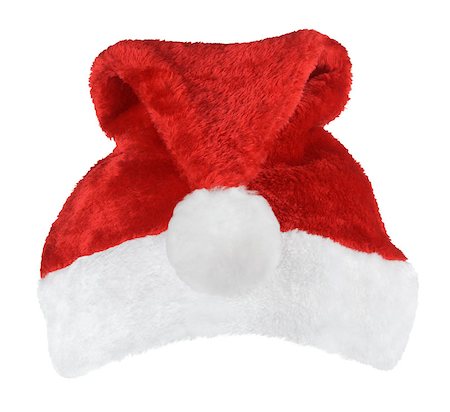 simsearch:400-05701397,k - Santa Claus red hat isolated on white background Fotografie stock - Microstock e Abbonamento, Codice: 400-08679983