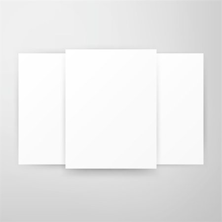 simsearch:400-08752677,k - Three Posters Template Mockup. Vector Illustration of Paper Sheet Design for Product Presentation. Stock Photo - Budget Royalty-Free & Subscription, Code: 400-08679994