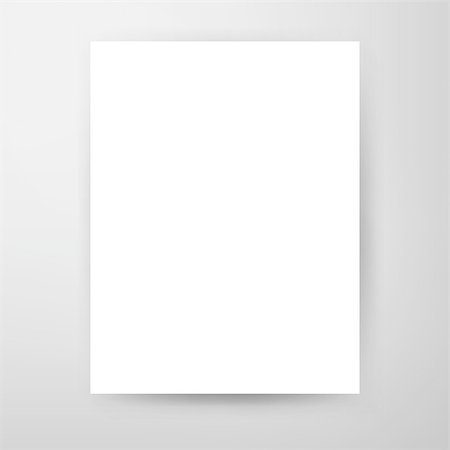 simsearch:400-08752677,k - White Blank Poster Mockup. Vector Illustration of Business Paper Backdrop for Product Presentation. Stock Photo - Budget Royalty-Free & Subscription, Code: 400-08679995