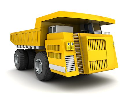 simsearch:400-08888703,k - 3d illustration of huge dumper, front view Photographie de stock - Aubaine LD & Abonnement, Code: 400-08670205