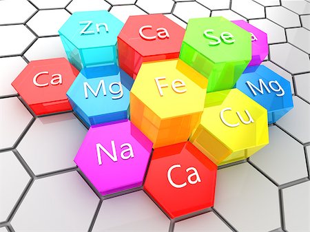 abstract 3d illustration of nutrition minerals supplement Stock Photo - Budget Royalty-Free & Subscription, Code: 400-08670232