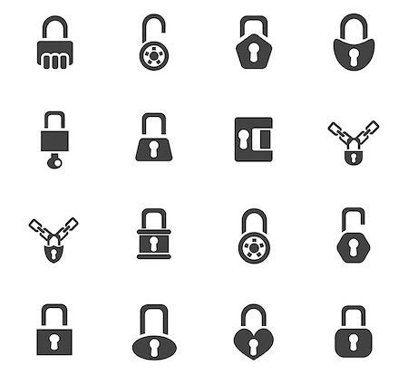 simsearch:400-08813267,k - Lock and Key icon set for web sites and user interface Foto de stock - Royalty-Free Super Valor e Assinatura, Número: 400-08670371