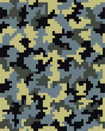 Seamless digital fashion camouflage pattern, vector illustration Stock Photo - Budget Royalty-Free & Subscription, Code: 400-08670726