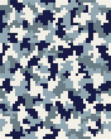 Seamless digital fashion camouflage pattern, vector illustration Stock Photo - Budget Royalty-Free & Subscription, Code: 400-08670729