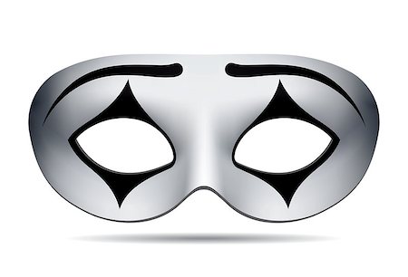 pierrot - Pierrot carnival mask on white background. Vector illustration Stock Photo - Budget Royalty-Free & Subscription, Code: 400-08670752
