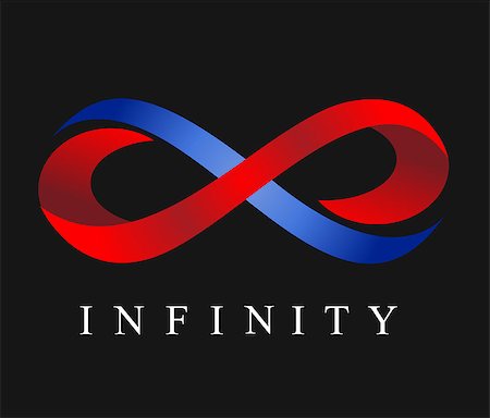 infinity vector illustration on black background Stock Photo - Budget Royalty-Free & Subscription, Code: 400-08671125