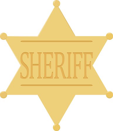 sheriff vector - Yellow sheriff badge star icon isolated on white Stock Photo - Budget Royalty-Free & Subscription, Code: 400-08671248