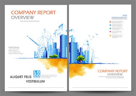 illustration of Annual report and presentation Leaflet Brochure Flyer and book cover layout template design Foto de stock - Super Valor sin royalties y Suscripción, Código: 400-08671503