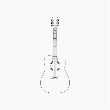 simsearch:400-08414976,k - Acoustic guitar icon vector isolated Stock Photo - Budget Royalty-Free & Subscription, Code: 400-08672028