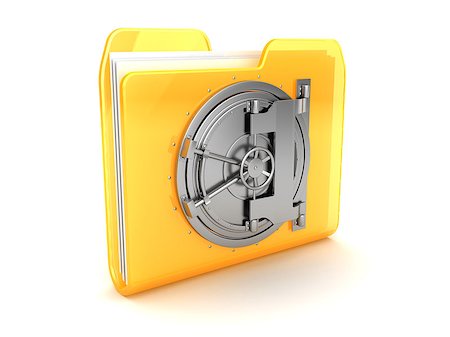 simsearch:400-06091853,k - abstract 3d illustration of folder with vault door Foto de stock - Super Valor sin royalties y Suscripción, Código: 400-08672023