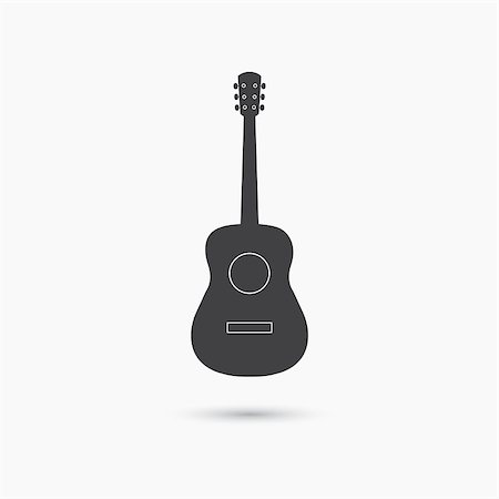 simsearch:400-08414976,k - Acoustic guitar icon vector isolated Stock Photo - Budget Royalty-Free & Subscription, Code: 400-08672034