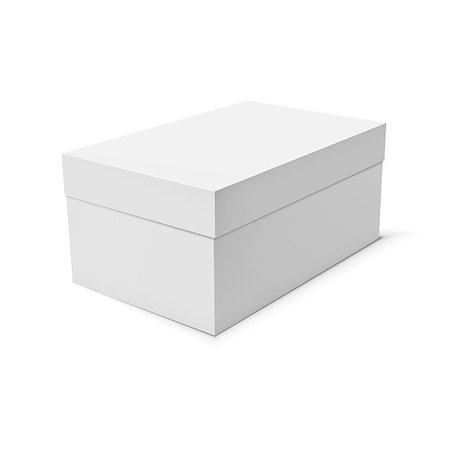 shoebox - Blank paper or cardboard box template on white background. Vector illustration. Stock Photo - Budget Royalty-Free & Subscription, Code: 400-08672035