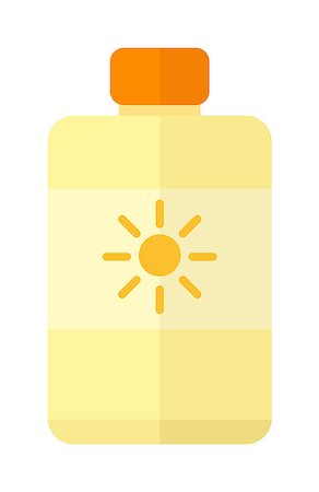 simsearch:400-04806901,k - Bottle suntan cream isolated on white background and sunscreen cream vector icon. Sunblock cosmetic summer container sunscreen cream and orange tube packaging design sunscreen cream. Foto de stock - Royalty-Free Super Valor e Assinatura, Número: 400-08672138