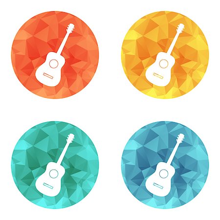 simsearch:400-08414976,k - Acoustic guitar icon vector. Music symbol Stock Photo - Budget Royalty-Free & Subscription, Code: 400-08672282