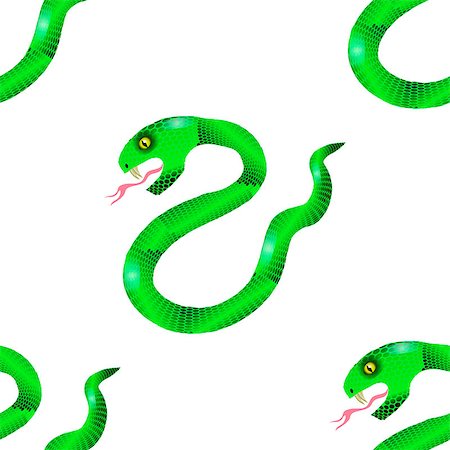 Green Snake Seamless Background. Animal Pattern. Attack Crawling  Danger Predator Photographie de stock - Aubaine LD & Abonnement, Code: 400-08672315