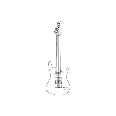 simsearch:400-08572683,k - Silhouette of an electric bass guitar on white background Stock Photo - Budget Royalty-Free & Subscription, Code: 400-08672333