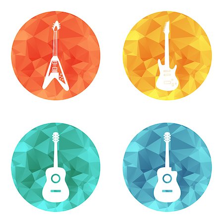 simsearch:400-08414976,k - Acoustic guitar icon vector. Music symbol Stock Photo - Budget Royalty-Free & Subscription, Code: 400-08672562