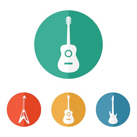 simsearch:400-08414976,k - Acoustic guitar icon vector. Music symbol Stock Photo - Budget Royalty-Free & Subscription, Code: 400-08672563