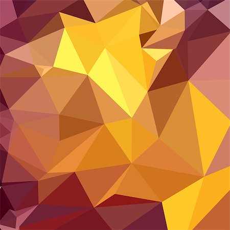 simsearch:400-08629198,k - Low polygon style illustration of golden poppy yellow abstract geometric background. Stockbilder - Microstock & Abonnement, Bildnummer: 400-08672995