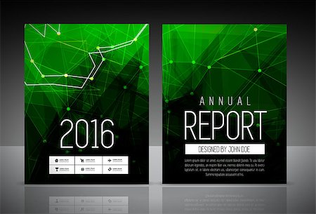 Annual report template. Brochure, flyer design, book cover or presentation. Vector illustration Stock Photo - Budget Royalty-Free & Subscription, Code: 400-08673208
