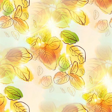 simsearch:400-08157798,k - Abstract seamless pattern with autumn leaves. Stock Photo - Budget Royalty-Free & Subscription, Code: 400-08673209