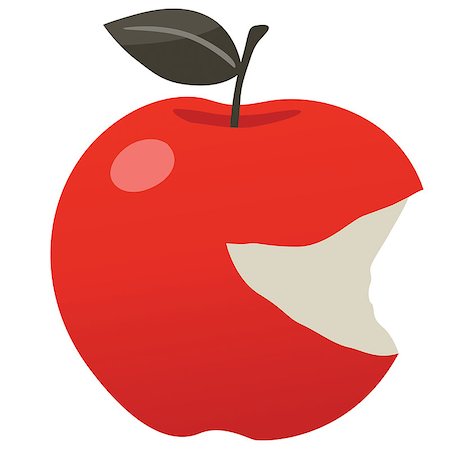 simsearch:400-06457388,k - Red Delicious Apple Bitten Smiley Photographie de stock - Aubaine LD & Abonnement, Code: 400-08673606