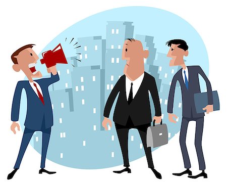 simsearch:400-07975463,k - Vector illustration image of a three businessmen in the city Stock Photo - Budget Royalty-Free & Subscription, Code: 400-08673703