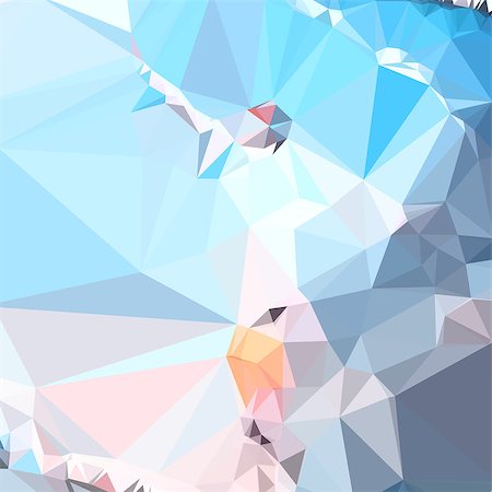 simsearch:400-08708015,k - Low polygon style illustration of air superiority blue abstract geometric background. Stock Photo - Budget Royalty-Free & Subscription, Code: 400-08673738