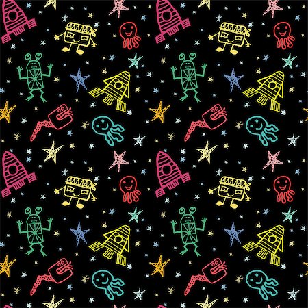 simsearch:400-04242283,k - Colorful vector hand drawn doodles cartoon set of Space objects and symbols Photographie de stock - Aubaine LD & Abonnement, Code: 400-08680104