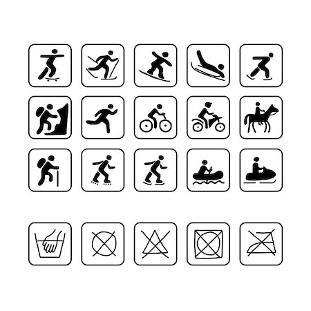 Icons for sport clothes design. Vector illustration Stock Photo - Budget Royalty-Free & Subscription, Code: 400-08680235